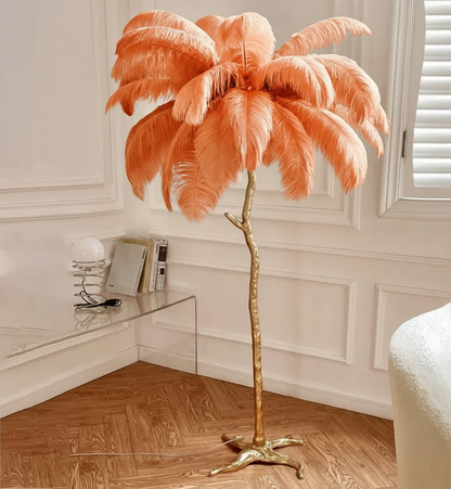 Virel Feather Floor Lamp Orange | Celestre