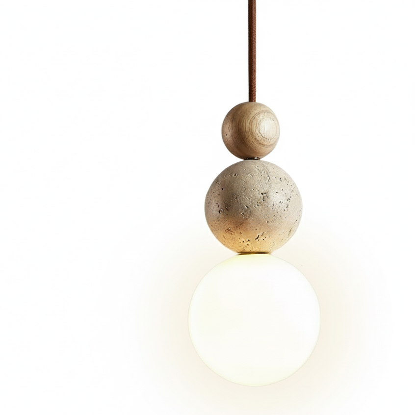 Brin Travertine Cream Pendant Light | Celestre