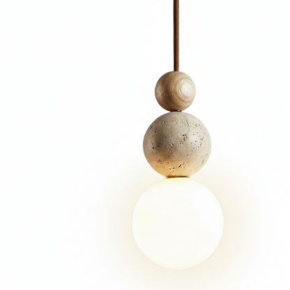 Brin Travertine Cream Pendant Light | Celestre