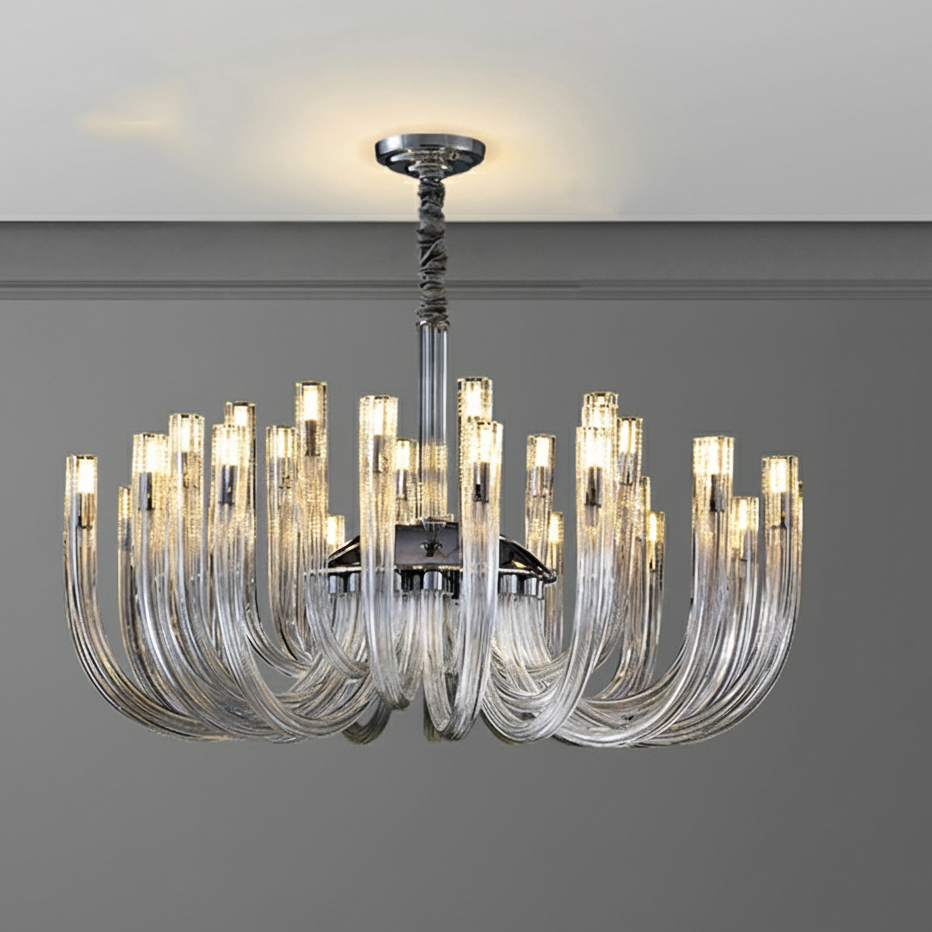 Lume Contemporary Glass Chandelier 32 Heads | Celestre