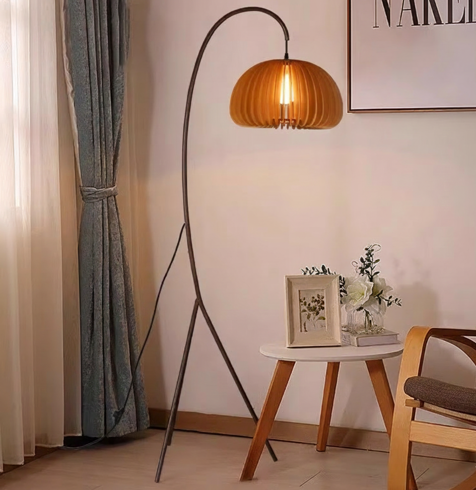 Curo Pumpkin Arc Floor Lamp | Celestre