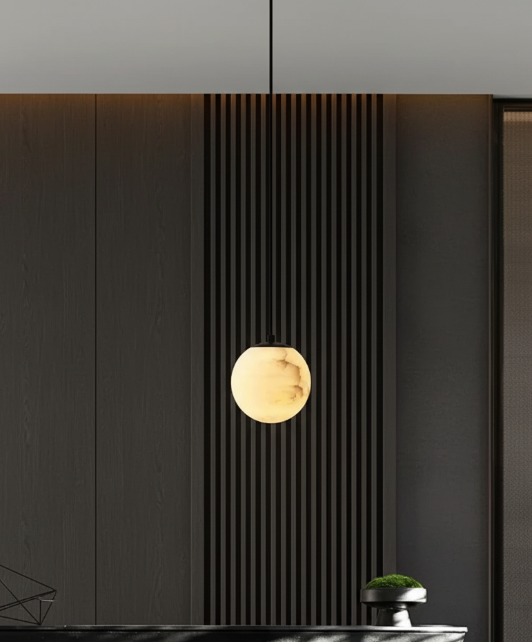 Brisa Spanish Marble Pendant Light Black | Celestre