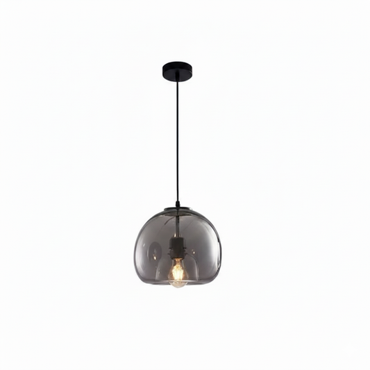 Lurea Glass Dome Pendant Light Smoke Single Head | Celestre