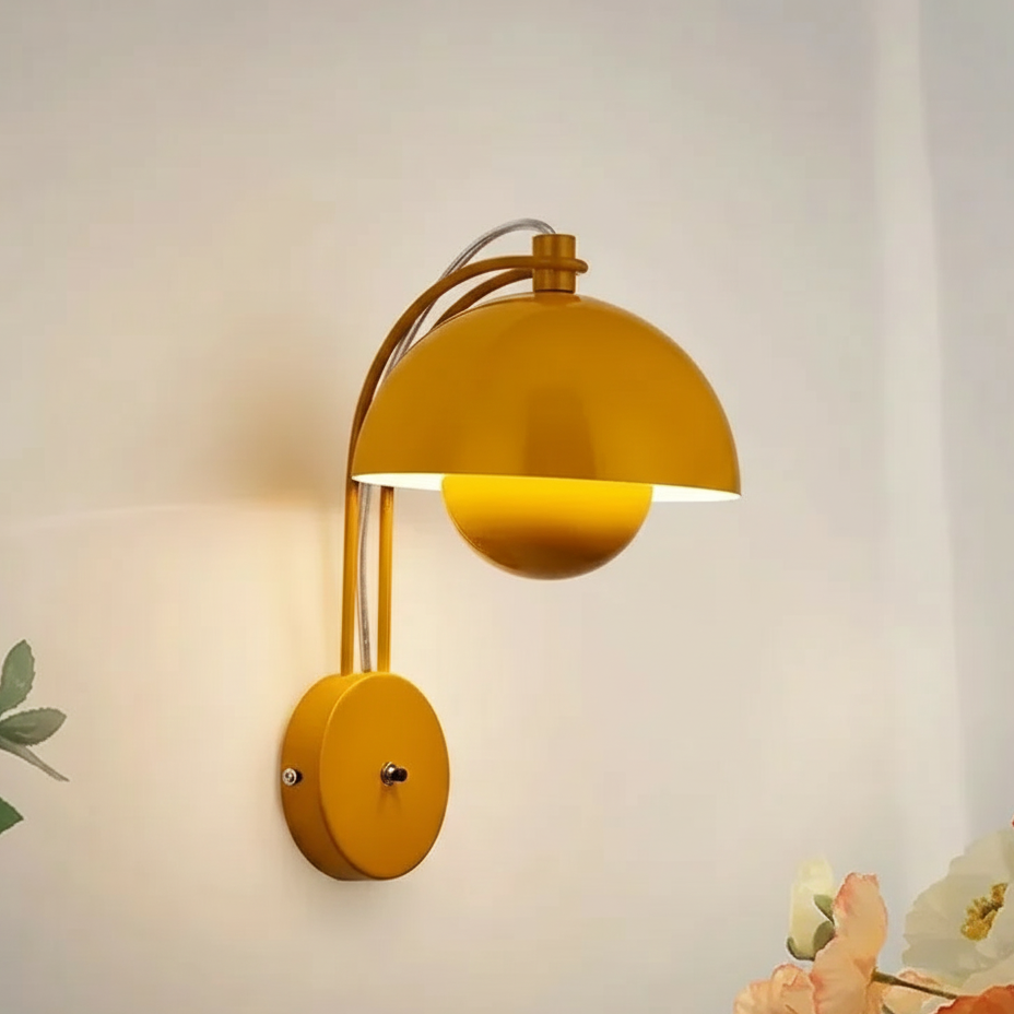 Pera Nested Dome Arched Wall Light Yellow | Celestre