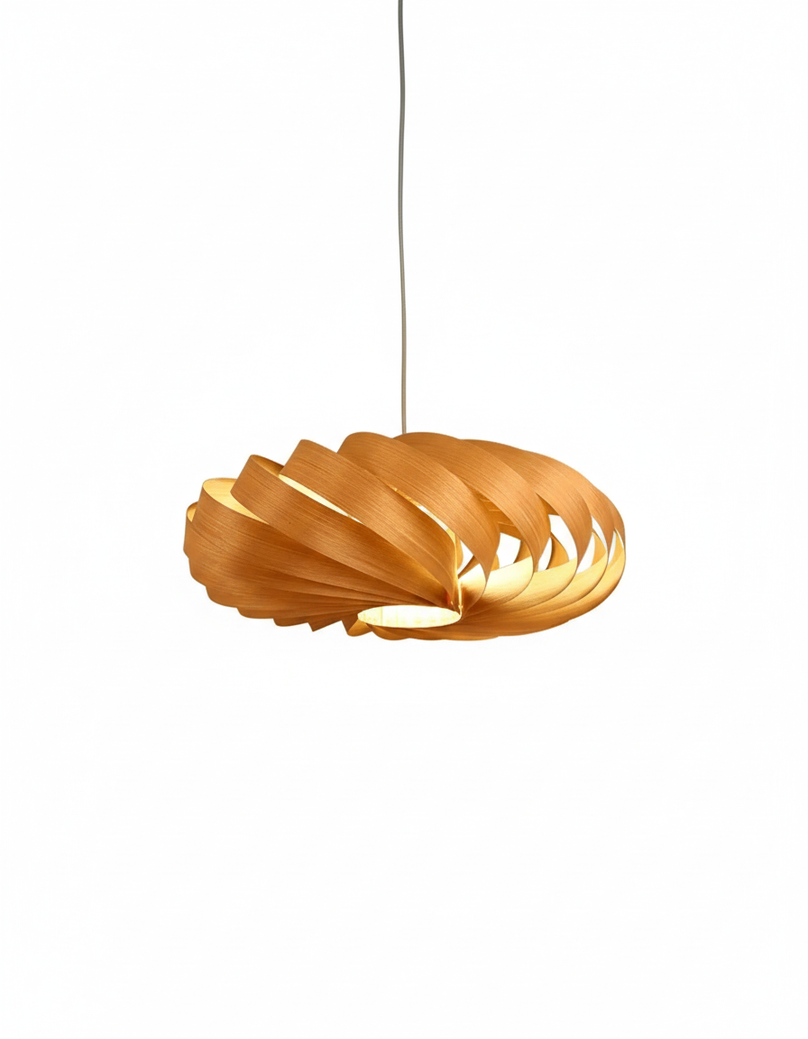 Tela Veneer Helix Pendant Light | Celestre
