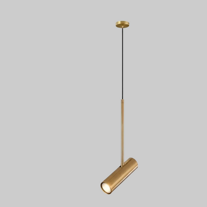 Flyn Cylindrical Pendant Light Gold Single Head | Celestre