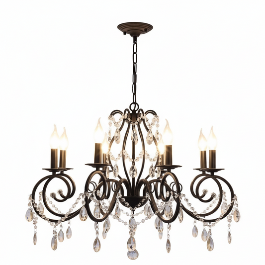 Ember Vintage Black Crystal Chandelier | Celestre