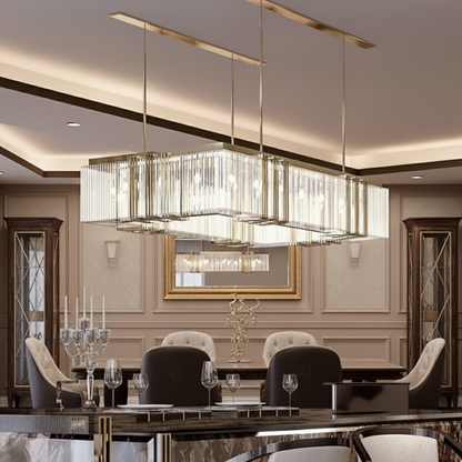 Dora Cubist Fluted Crystal Chandelier L 100 cm x W 80 cm | Celestre