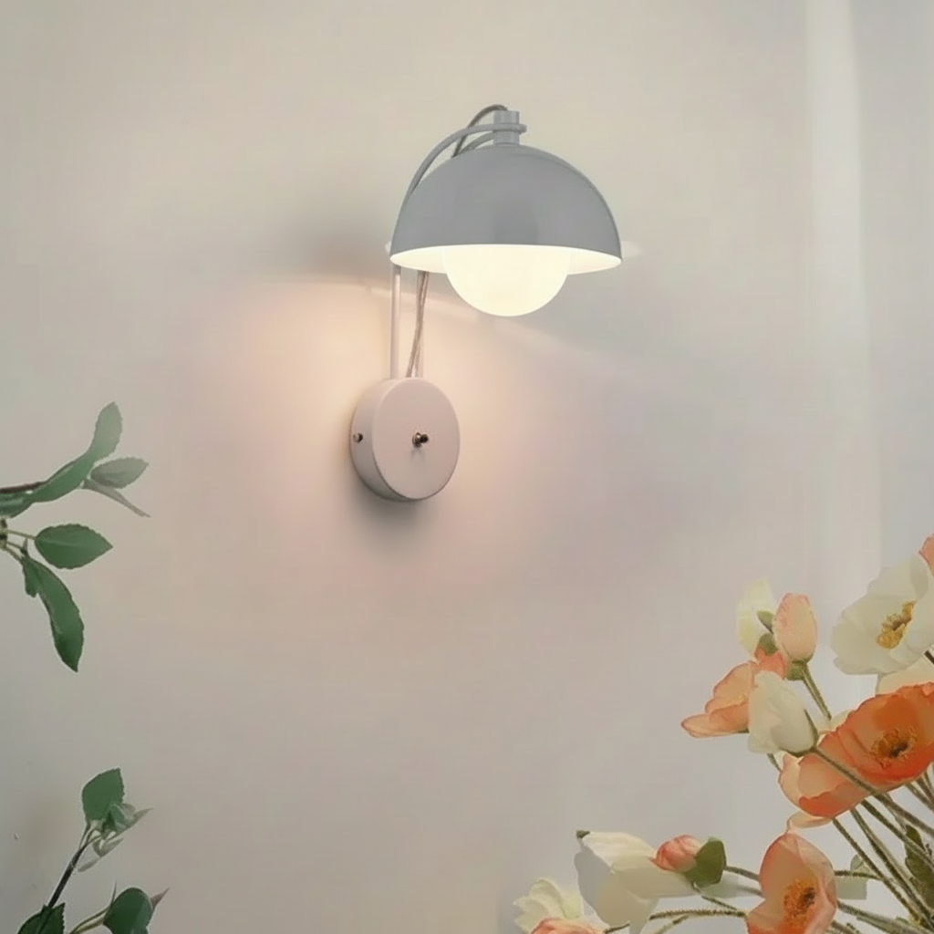 Pera Nested Dome Arched Wall Light White | Celestre