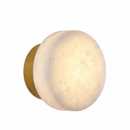 Lione Marble Round Wall Light Gold | Celestre