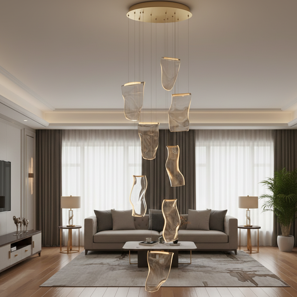 Sylor Luxury Waterfall Chandelier 8 Heads | Celestre