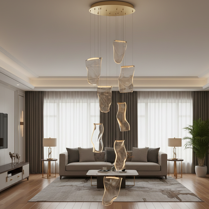 Sylor Luxury Waterfall Chandelier 8 Heads | Celestre