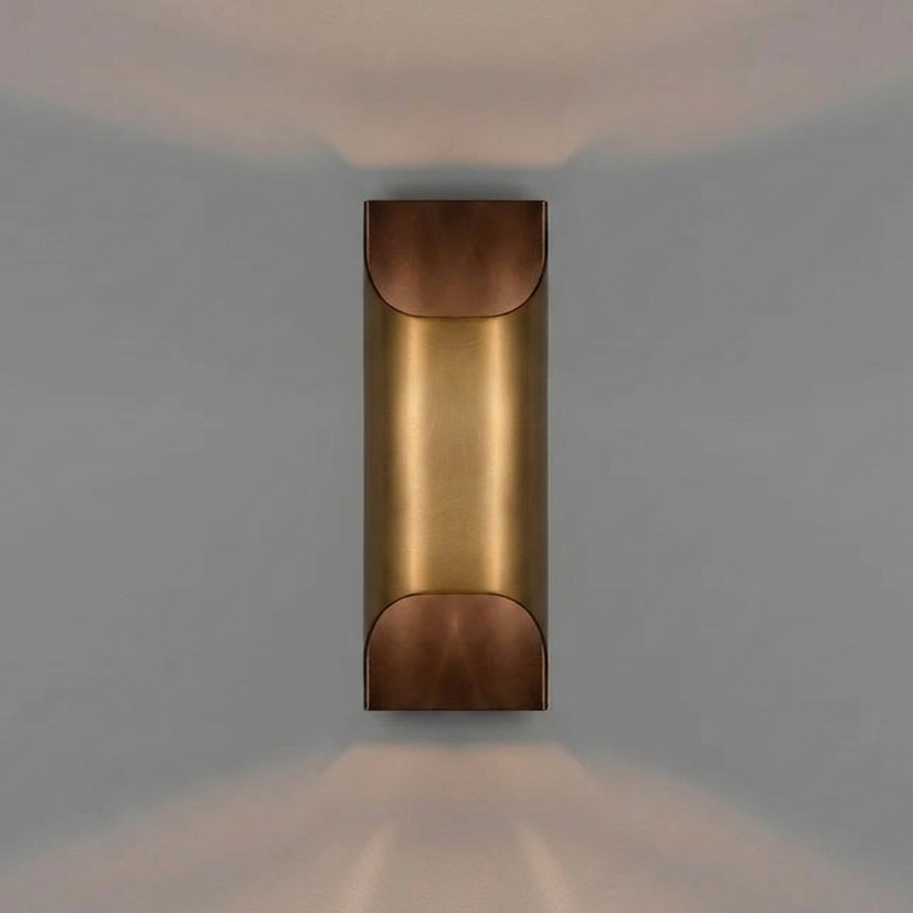 Bini Curved Rectangular Wall Light Gold D 10 cm x H 30 cm | Celestre