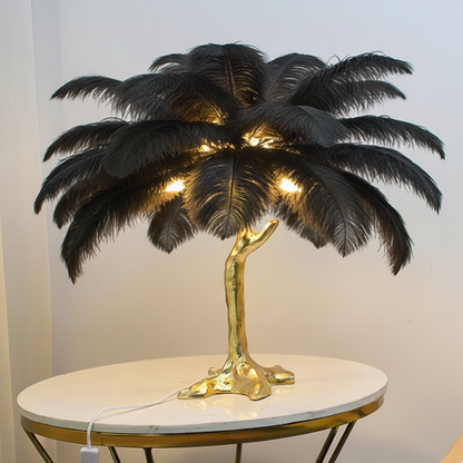 Virel Feather Floor Lamp Black H60 cm-25 Feathers | Celestre