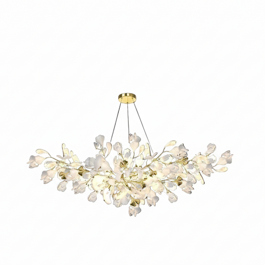 Sevra Gingko Leaf Ceramic Chandelier | Celestre