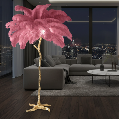 Virel Feather Floor Lamp Purple | Celestre