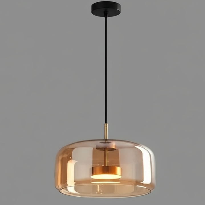 Auri Glass Pendant Light Amber 1 Head 33 Cm | Celestre