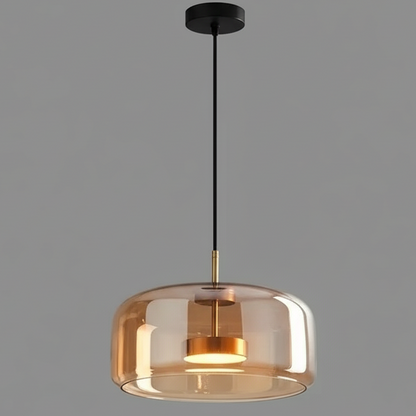 Auri Glass Pendant Light Amber 1 Head 33 Cm | Celestre