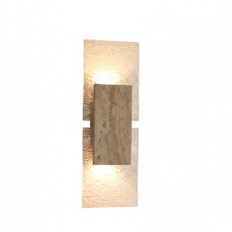 Liwa Travertine Bidirectional Wall Light | Celestre