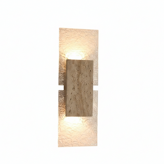 Liwa Travertine Bidirectional Wall Light | Celestre