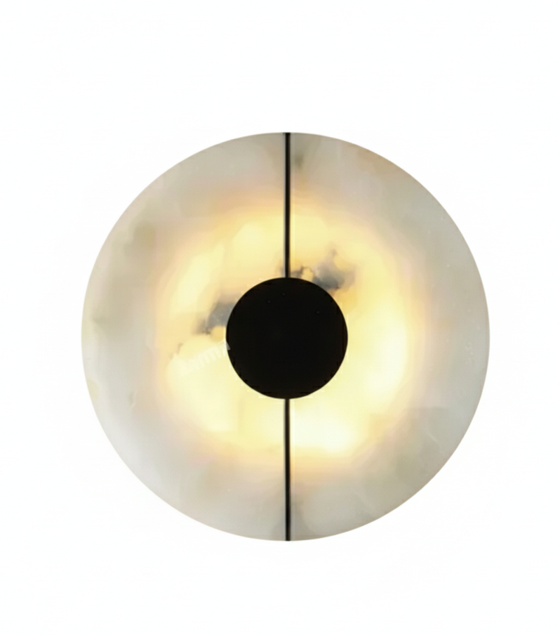 Luna Round Alabaster Wall Light | Celestre