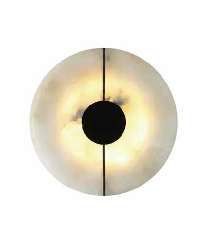 Luna Round Alabaster Wall Light | Celestre