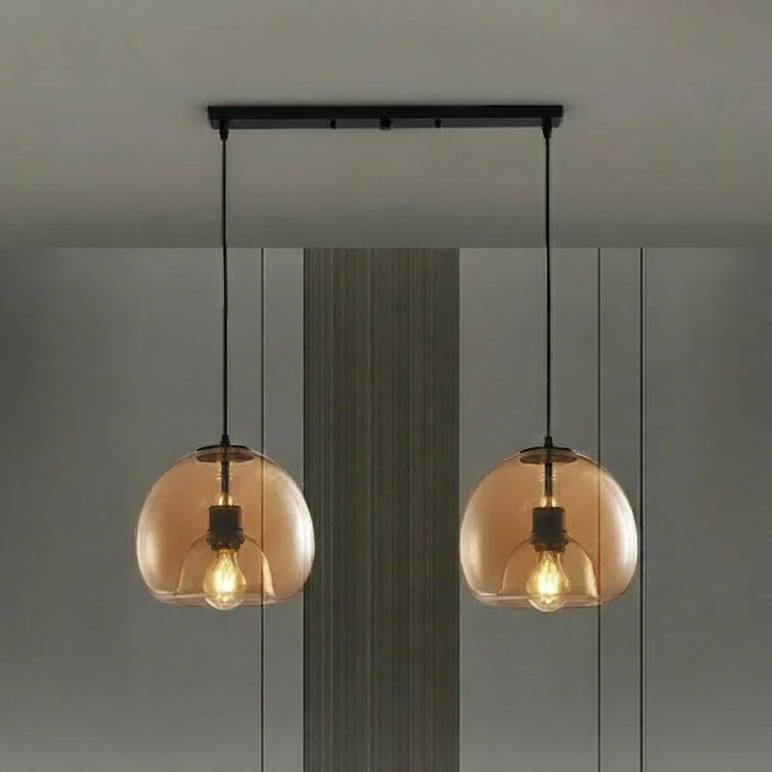 Lurea Glass Dome Pendant Light | Celestre