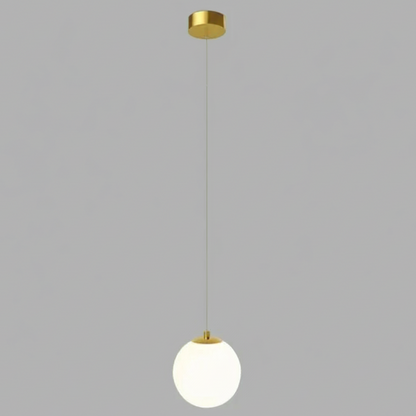 Aurell Glass LED Pendant Light Gold 1 Head | Celestre