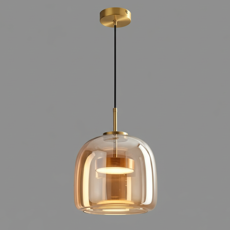 Auri Glass Pendant Light Amber | Celestre