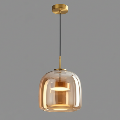 Auri Glass Pendant Light Amber | Celestre