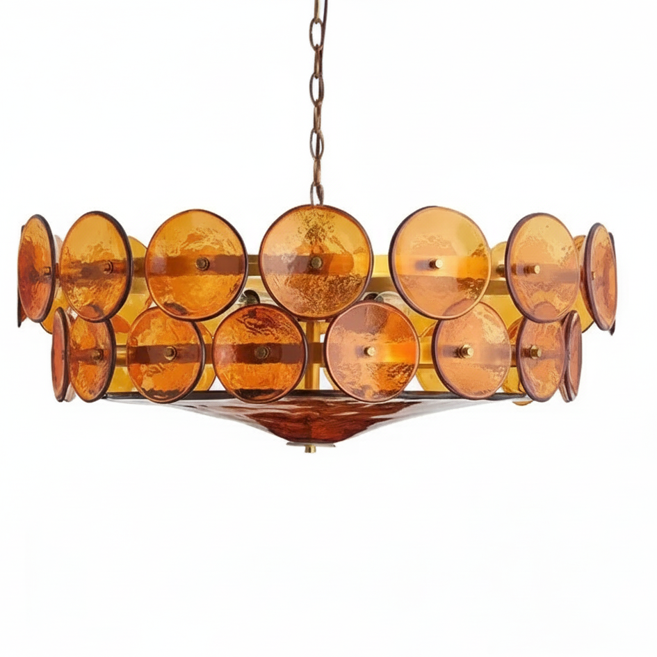 Evian Mid Century Glass Chandelier | Celestre