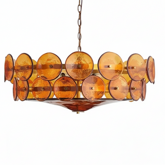 Evian Mid Century Glass Chandelier | Celestre