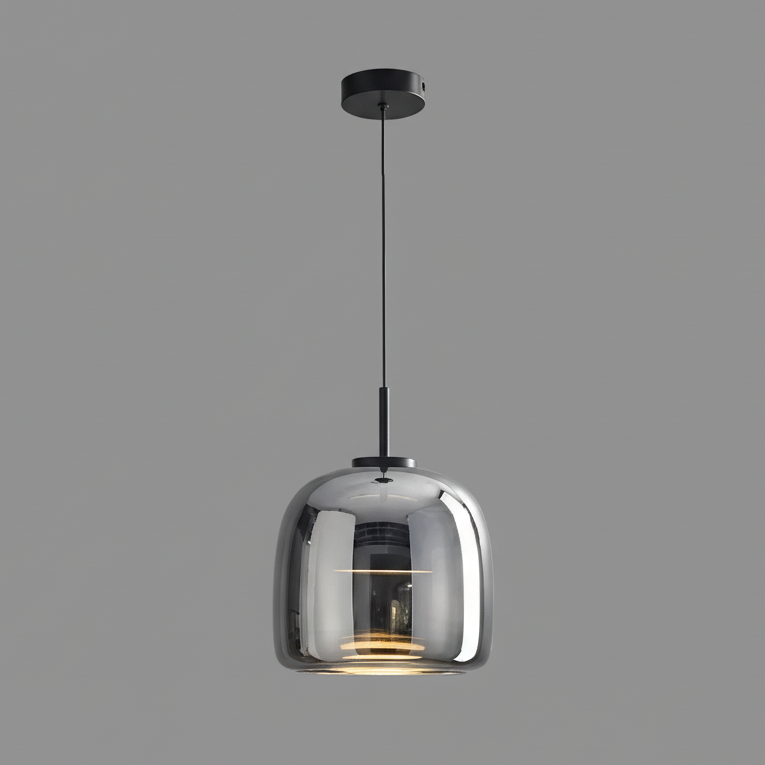 Auri Glass Pendant Light Smoky Grey | Celestre