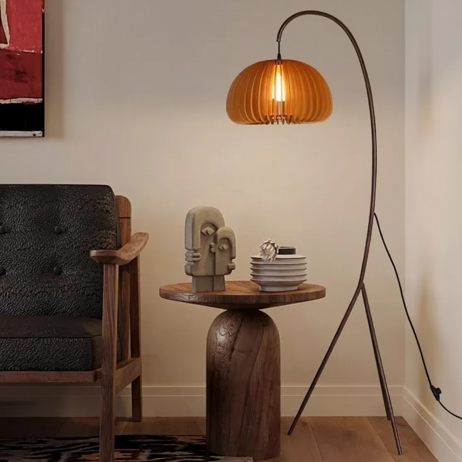 Curo Pumpkin Arc Floor Lamp | Celestre