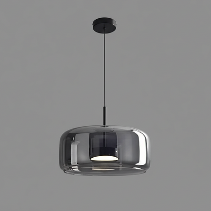 Auri Glass Pendant Light Smoky Grey 1 Head 33 Cm | Celestre