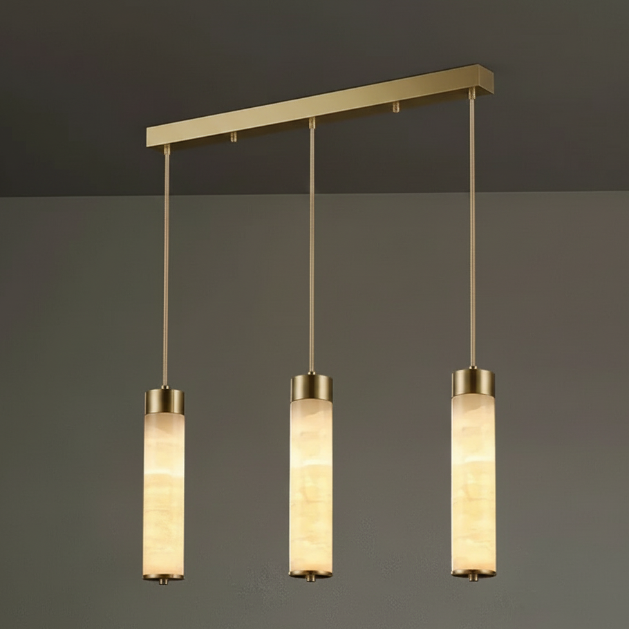 Elim Spanish Stone Pendant light 3 Head Linear(80 cm) | Celestre