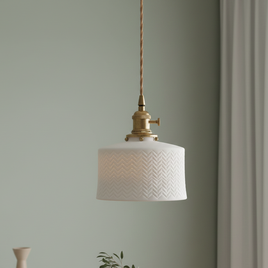 Eron Ceramic Cylindrical Pendant Light | Celestre