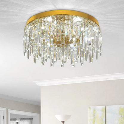 Sivo Crystal Round Prism Ceiling Light D 50 cm | Celestre