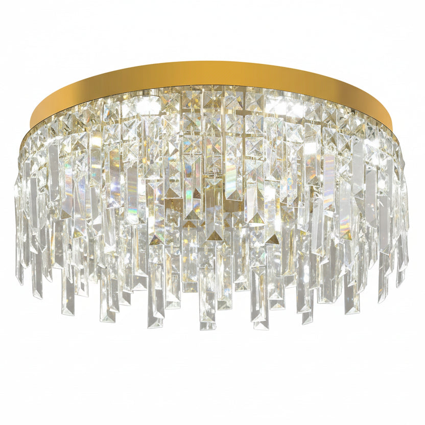 Sivo Crystal Round Prism Ceiling Light | Celestre