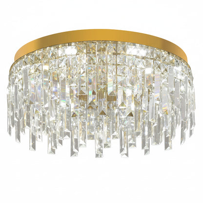 Sivo Crystal Round Prism Ceiling Light | Celestre