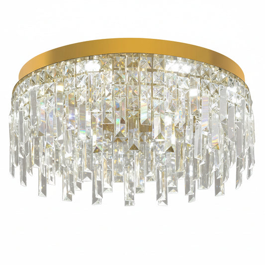 Sivo Crystal Round Prism Ceiling Light | Celestre