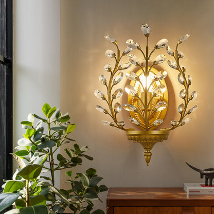 Tiri Budding Branch Crystal Wall Light | Celestre