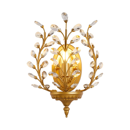 Tiri Budding Branch Crystal Wall Light Default | Celestre