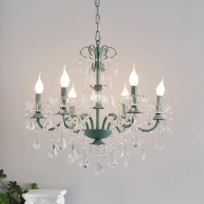 Uvia French Candelabra Crystal Chandelier 6 Lights | Celestre