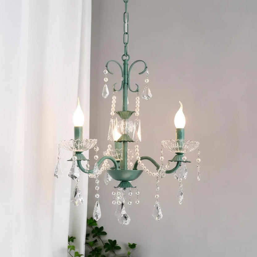 Uvia French Candelabra Crystal Chandelier 3 Lights | Celestre