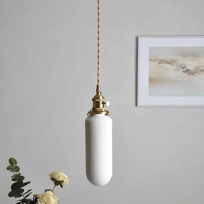Diro Ceramic Cylinder Pendant Light | Celestre