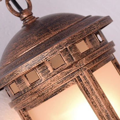 Hese Etched Lantern Outdoor Pendant Light | Celestre