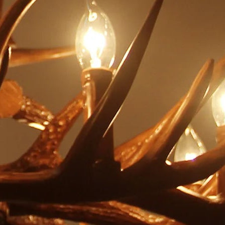 Ovle Retro Deer Antlers Candle Chandelier | Celestre