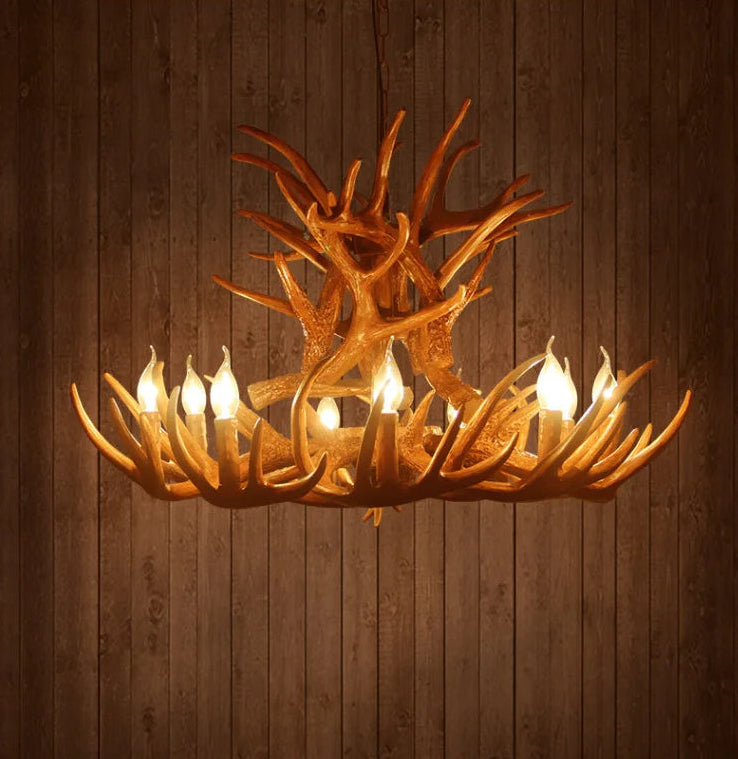 Ovle Retro Deer Antlers Candle Chandelier | Celestre