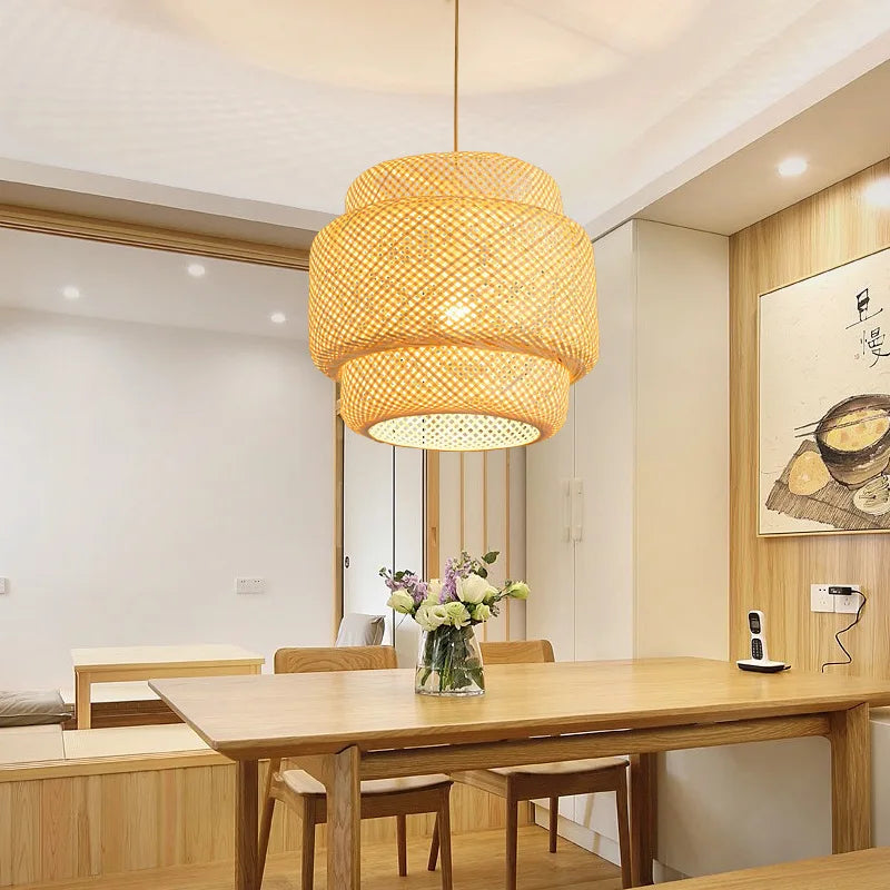 Brilo Woven Bamboo Pendant Light | Celestre